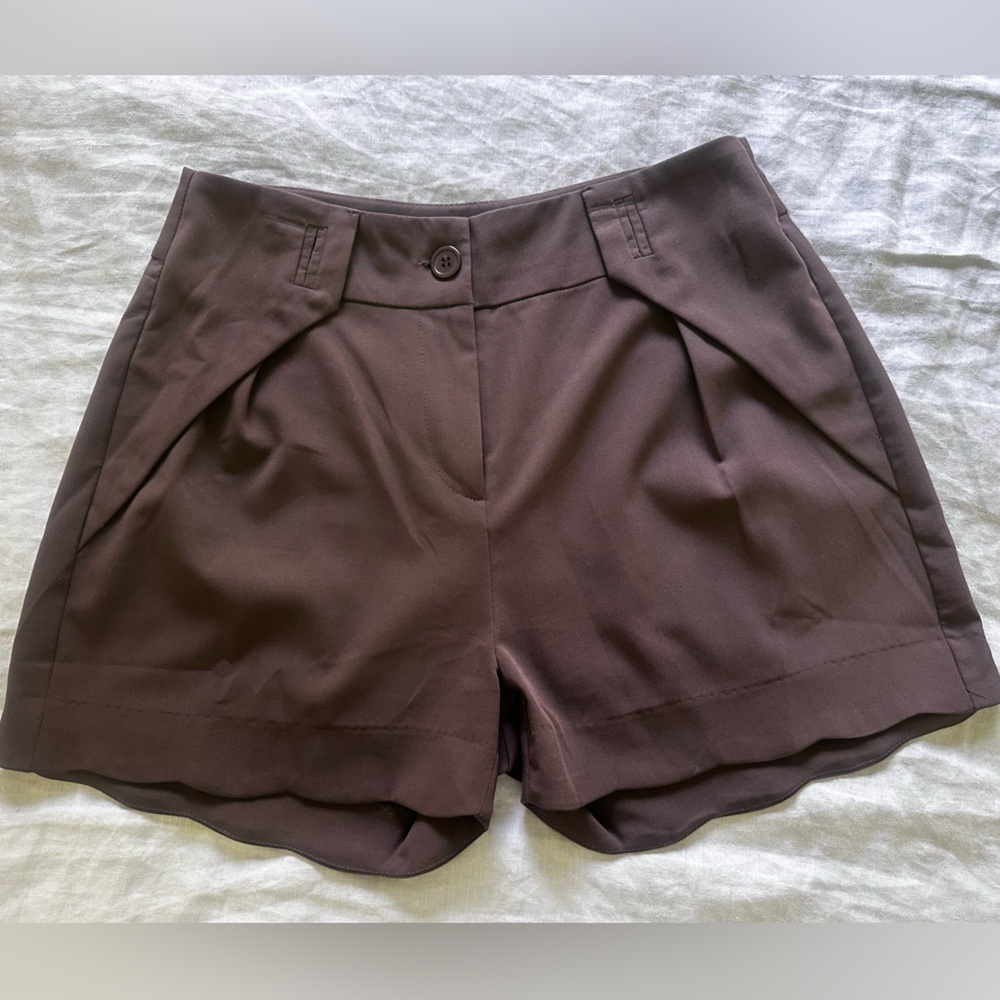 Moon Collection High Waist Brown Shorts